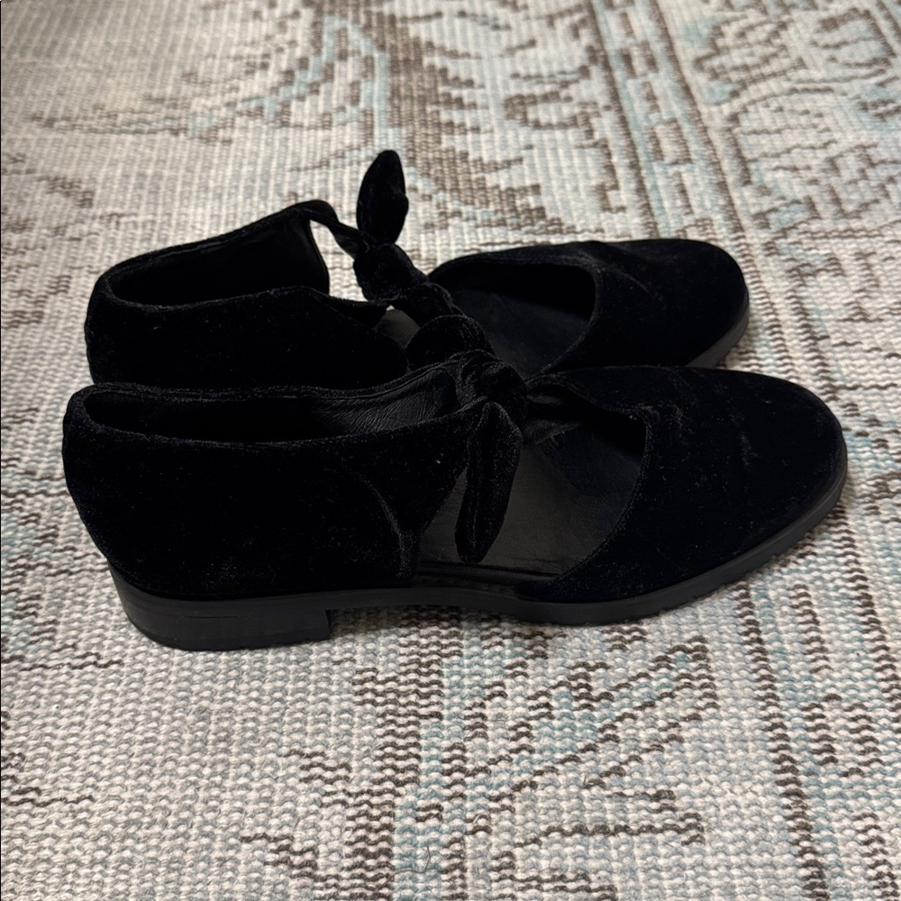 F-Troupe Black Velvet Bow Flats, size 41 - Picture 4 of 7